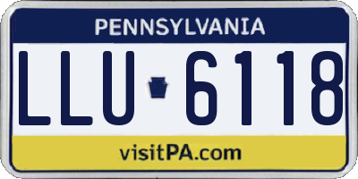 PA license plate LLU6118