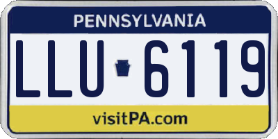 PA license plate LLU6119