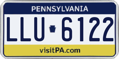 PA license plate LLU6122
