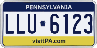 PA license plate LLU6123