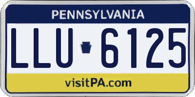 PA license plate LLU6125
