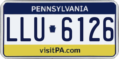 PA license plate LLU6126