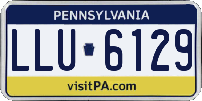 PA license plate LLU6129