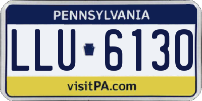 PA license plate LLU6130