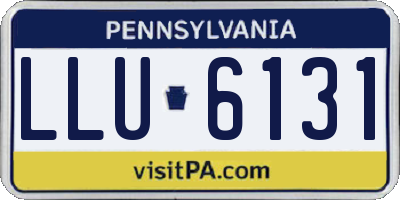 PA license plate LLU6131