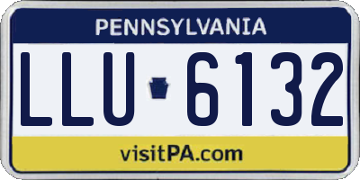 PA license plate LLU6132