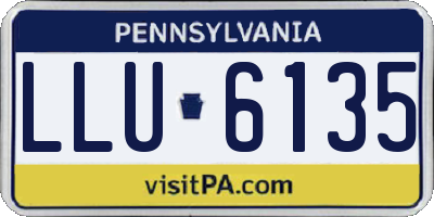 PA license plate LLU6135
