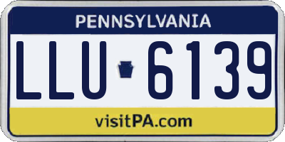 PA license plate LLU6139
