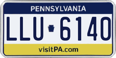 PA license plate LLU6140