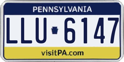 PA license plate LLU6147