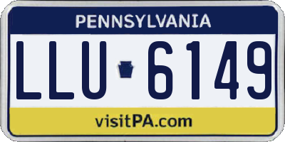 PA license plate LLU6149