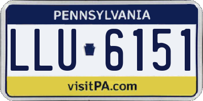 PA license plate LLU6151