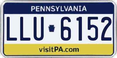 PA license plate LLU6152