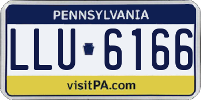 PA license plate LLU6166