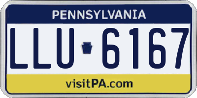 PA license plate LLU6167