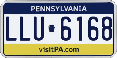 PA license plate LLU6168