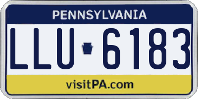 PA license plate LLU6183