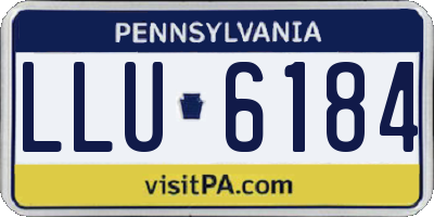 PA license plate LLU6184