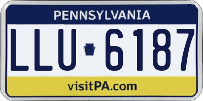 PA license plate LLU6187