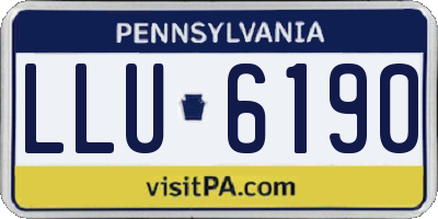 PA license plate LLU6190