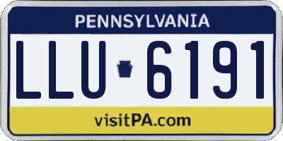 PA license plate LLU6191