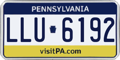 PA license plate LLU6192