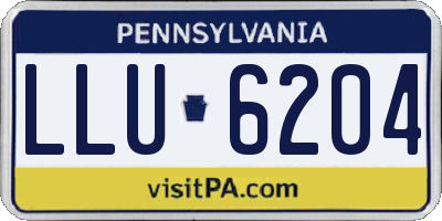PA license plate LLU6204