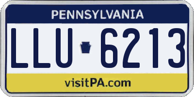 PA license plate LLU6213
