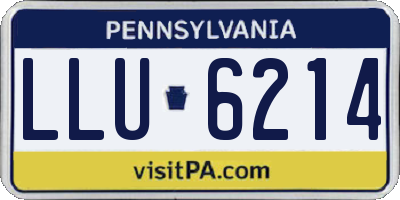 PA license plate LLU6214