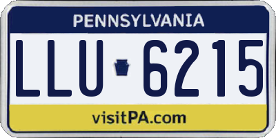 PA license plate LLU6215