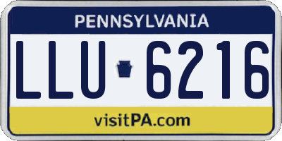 PA license plate LLU6216