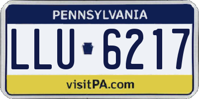 PA license plate LLU6217