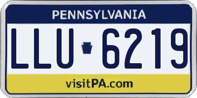 PA license plate LLU6219