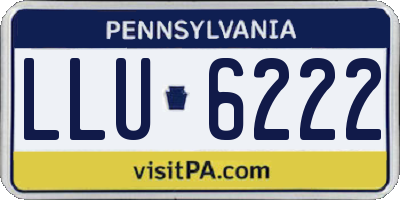 PA license plate LLU6222