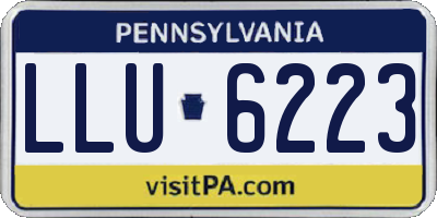 PA license plate LLU6223