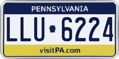 PA license plate LLU6224