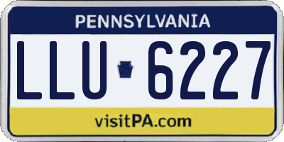 PA license plate LLU6227