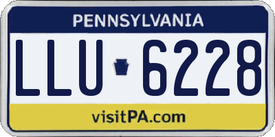 PA license plate LLU6228