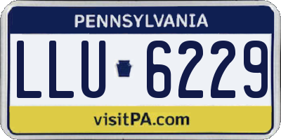 PA license plate LLU6229