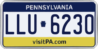 PA license plate LLU6230