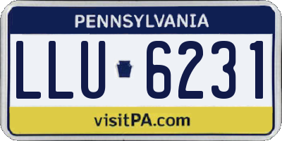 PA license plate LLU6231