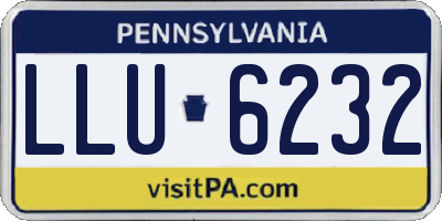 PA license plate LLU6232