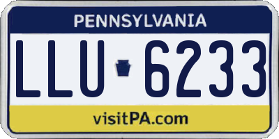 PA license plate LLU6233