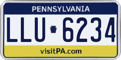 PA license plate LLU6234