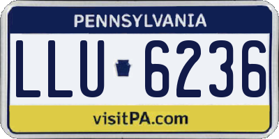 PA license plate LLU6236