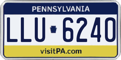 PA license plate LLU6240