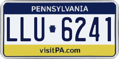 PA license plate LLU6241