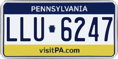 PA license plate LLU6247