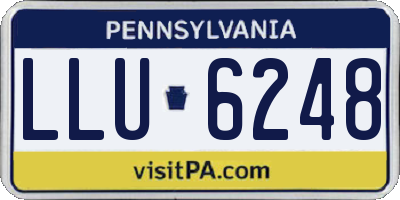PA license plate LLU6248