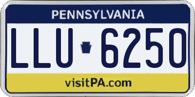 PA license plate LLU6250